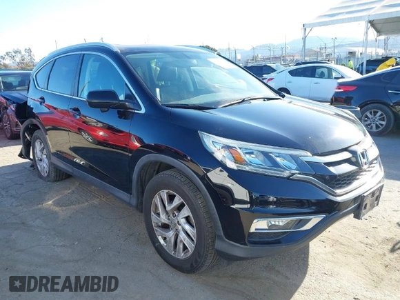2015 Honda CR-V EX-L with VIN 2HKRM3H78FH506556, listed as a IAAI auction lot 41943492 with 100,405 mi miles. Bid and sale history available at carsss.com. Image 1.