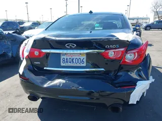 2014 Infiniti Q50 Hybrid Sport with VIN JN1AV7AR8EM700220, listed as a IAAI auction lot 41755814 with 133,154 mi miles. Bid and sale history available at carsss.com. Image 6.