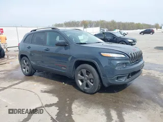 2016 Jeep Cherokee Latitude with VIN 1C4PJMCB2GW357736, listed as a IAAI auction lot 42017755 with 97,650 mi miles. Bid and sale history available at carsss.com. Image 1.