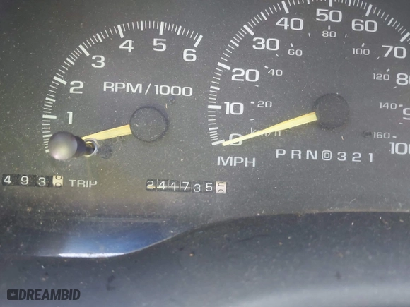 1997 Chevrolet Tahoe with VIN 1GNEK13R5VJ386701, listed as a IAAI auction lot 42046195 with 241,735 mi miles. Bid and sale history available at carsss.com. Image 7.