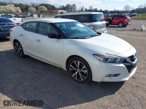 2017 Nissan Maxima Platinum with VIN 1N4AA6AP9HC444350, listed as a IAAI auction lot 41761566 with 90,604 mi miles and . Bid and sale history available at DreamBid. Image 1.