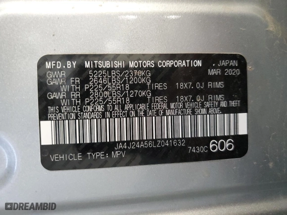 2020 Mitsubishi Outlander PHEV SEL with VIN JA4J24A56LZ041632, listed as a Copart auction lot 63793884 with 0 mi miles and Salvage Title. Bid and sale history available at carsss.com. Image 15.