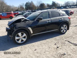2010 Infiniti FX35 with VIN JN8AS1MW3AM855308, listed as a Copart auction lot 46698525 with 188,613 mi miles and Salvage Title. Bid and sale history available at carsss.com. Image 1.