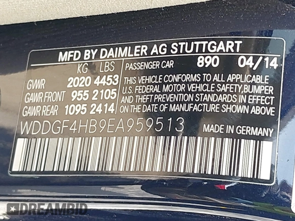 2014 Mercedes-Benz C 250 Sport z VIN WDDGF4HB9EA959513, wystawiony jako IAAI lot #42413556 z przebiegiem 144 773 mil mil oraz . Historia ofert i sprzedaży dostępna na DreamBid. Obrazek 9.