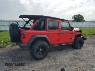 2018 Jeep Wrangler Unlimited Sport S z VIN 1C4HJXDG6JW165825, wystawiony jako Copart lot #59548785 z przebiegiem Nie podano mil oraz Nie do naprawy • Non repairable. Historia ofert i sprzedaży dostępna na DreamBid. Obrazek 3.