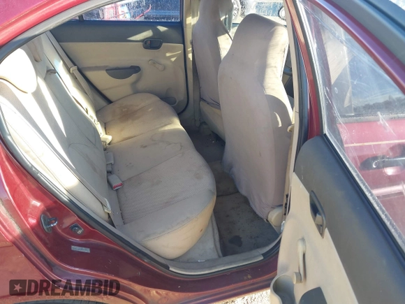 2007 Hyundai Accent GLS with VIN KMHCN46CX7U108664, listed as a IAAI auction lot 41688243 with 188,306 mi miles. Bid and sale history available at carsss.com. Image 8.
