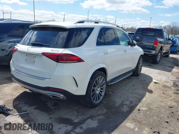 2021 Mercedes-Benz GLE 350 with VIN 4JGFB4KB4MA395175, listed as a IAAI auction lot 41971071 with 44,734 mi miles and . Bid and sale history available at DreamBid. Image 4.