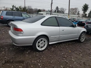 1999 Honda Civic EX with VIN 1HGEJ8140XL066559, listed as a Copart auction lot 82600804 with 323,648 mi miles and Salvage Title. Bid and sale history available at carsss.com. Image 3.