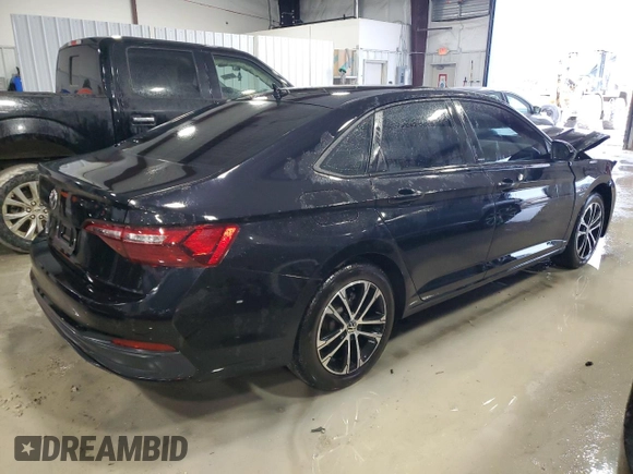 2024 Volkswagen Jetta Sport with VIN 3VWAM7BU4RM093016, listed as a Copart auction lot 46119455 with 7,873 mi miles and Salvage title. Bid and sale history available at DreamBid. Image 3.