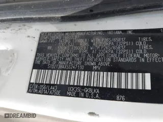 2005 Toyota Sequoia Limited with VIN 5TDZT38AX5S247110, listed as a IAAI auction lot 42072296 with 327,641 mi miles. Bid and sale history available at carsss.com. Image 9.