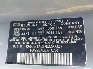 2021 Hyundai Elantra SEL with VIN KMHLN4AG6MU090007, listed as a IAAI auction lot 41457374 with 99,045 mi miles. Bid and sale history available at carsss.com. Image 9.