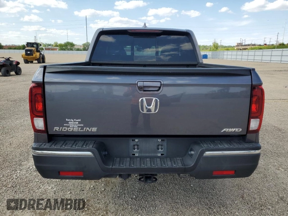 2020 Honda Ridgeline RTL with VIN 5FPYK3F5XLB017323, listed as a Copart auction lot 58368395 with 117,058 mi miles and Salvage title. Bid and sale history available at DreamBid. Image 6.