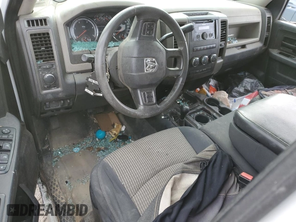 2012 Ram 2500 ST with VIN 3C6UD5HL7CG128826, listed as a Copart auction lot 80684174 with 0 mi miles and Salvage Title. Bid and sale history available at carsss.com. Image 8.