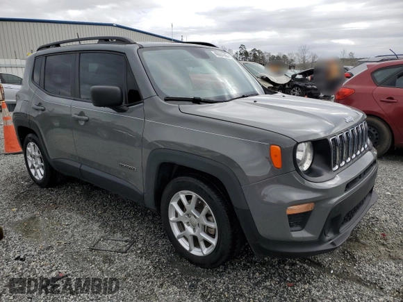 2020 Jeep Renegade Sport with VIN ZACNJAAB0LPL13344, listed as a Copart auction lot 49904585 with 53,663 mi miles and Salvage Title. Bid and sale history available at carsss.com. Image 4.