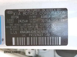 2014 Kia Optima Hybrid LX with VIN KNAGM4AD8E5076858, listed as a Copart auction lot 75870054 with 140,844 mi miles and Salvage Title. Bid and sale history available at carsss.com. Image 13.