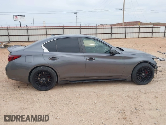 2018 Infiniti Q50 3.0t LUXE with VIN JN1EV7AR7JM432434, listed as a IAAI auction lot 41794112 with 48,666 mi miles. Bid and sale history available at carsss.com. Image 13.