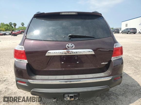 2012 Toyota Highlander Limited with VIN 5TDDK3EH9CS142991, listed as a Copart auction lot 51248045 with 0 mi miles and Salvage Title. Bid and sale history available at carsss.com. Image 6.