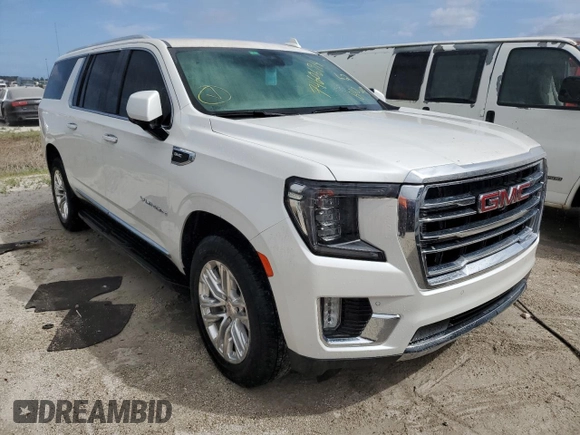 2022 GMC Yukon XL SLT with VIN 1GKS1GKD2NR167076, listed as a Copart auction lot 74606914 with 43,208 mi miles and Non Repairable. Bid and sale history available at carsss.com. Image 4.
