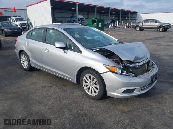 2012 Honda Civic EX with VIN 19XFB2F81CE098044, listed as a IAAI auction lot 42064121 with 147,628 mi miles and . Bid and sale history available at DreamBid. Image 1.