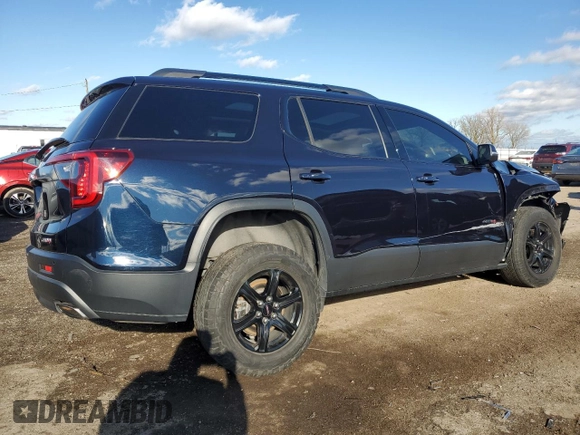 2021 GMC Acadia AT4 with VIN 1GKKNLLS7MZ159564, listed as a Copart auction lot 81528304 with 90,636 mi miles and Salvage Title. Bid and sale history available at carsss.com. Image 3.