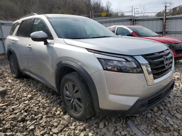 2023 Nissan Pathfinder SV with VIN 5N1DR3BC8PC243303, listed as a Copart auction lot 45817675 with 48,288 mi miles and Salvage Title. Bid and sale history available at carsss.com. Image 4.