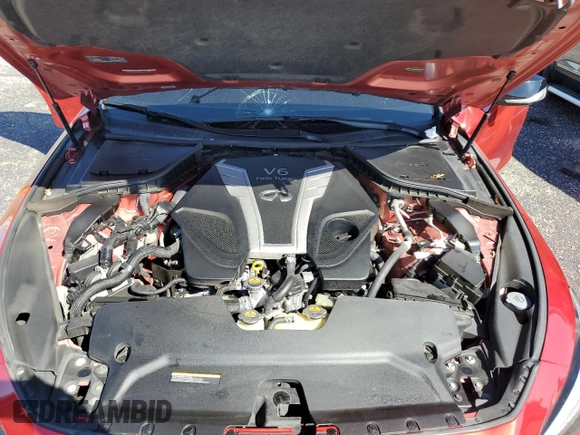 2018 Infiniti Q50 RED SPORT 400 with VIN JN1FV7ARXJM481308, listed as a Copart auction lot 65023704 with 96,204 mi miles and Salvage Title. Bid and sale history available at carsss.com. Image 11.