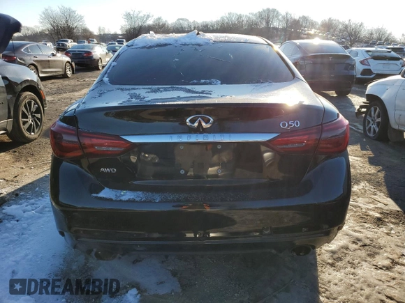 2018 Infiniti Q50 3.0t LUXE with VIN JN1EV7AR9JM432127, listed as a Copart auction lot 87261304 with Not Provided miles and Salvage Title. Bid and sale history available at carsss.com. Image 6.