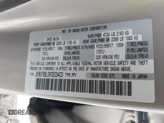 2024 Mazda CX-5 S Select with VIN JM3KFBBL6R0503403, listed as a IAAI auction lot 41965056 with 18,619 mi miles and . Bid and sale history available at DreamBid. Image 9.