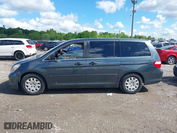 2005 Honda Odyssey LX with VIN 5FNRL38205B128740, listed as a IAAI auction lot 42209974 with 183,014 mi miles and . Bid and sale history available at DreamBid. Image 14.