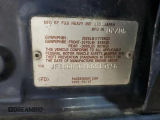 2006 Subaru Impreza i z VIN JF1GD676X6G517456, wystawiony jako Copart lot #61001205 z przebiegiem 185 796 mil mil oraz Szkoda całkowita • Salvage title. Historia ofert i sprzedaży dostępna na DreamBid. Obrazek 12.