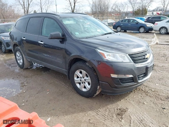 2016 Chevrolet Traverse LS with VIN 1GNKRFED5GJ286226, listed as a IAAI auction lot 41652657 with 105,354 mi miles. Bid and sale history available at carsss.com. Image 1.