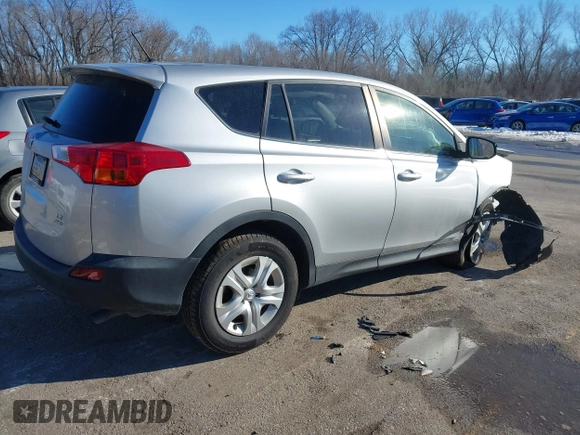 2015 Toyota RAV4 LE with VIN JTMBFREV8FJ050857, listed as a IAAI auction lot 41319739 with 144,441 mi miles. Bid and sale history available at carsss.com. Image 4.