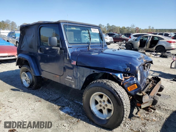 2005 Jeep Wrangler X with VIN 1J4FA39S75P374255, listed as a Copart auction lot 51298675 with Not provided miles and Salvage title. Bid and sale history available at DreamBid. Image 4.