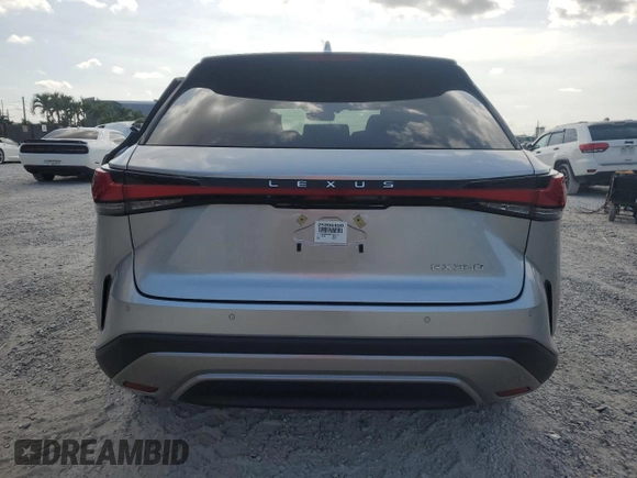 2025 Lexus RX 350 with VIN 2T2BAMBA6SC054765, listed as a Copart auction lot 56404635 with 3,476 mi miles and Salvage title. Bid and sale history available at DreamBid. Image 6.