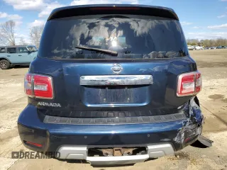 2017 Nissan Armada SV with VIN JN8AY2NC0H9503180, listed as a Copart auction lot 52064385 with Not Provided miles and Salvage Title. Bid and sale history available at DreamBid. Image 6.