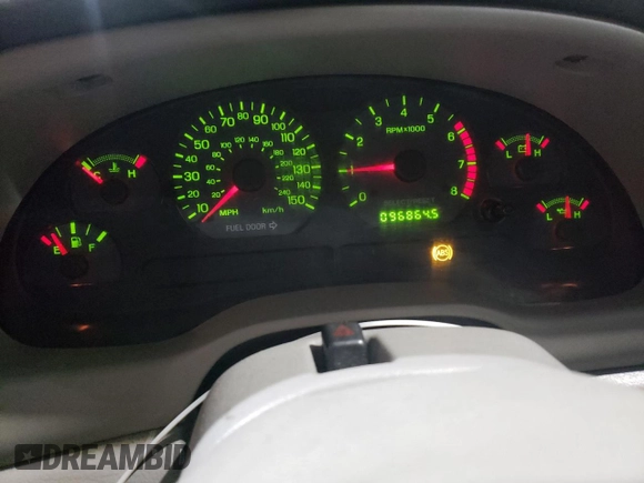 2001 Ford Mustang GT Deluxe with VIN 1FAFP42X61F186011, listed as a Copart auction lot 43812845 with 96,864 mi miles and Salvage Title. Bid and sale history available at carsss.com. Image 9.
