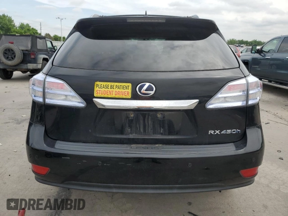 2012 Lexus RX 450h with VIN JTJBC1BA1C2046549, listed as a Copart auction lot 59637875 with 114,353 mi miles and Salvage title. Bid and sale history available at DreamBid. Image 6.