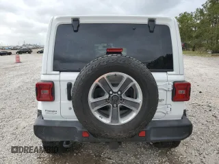 2018 Jeep Wrangler Unlimited Sahara with VIN 1C4HJXEG2JW118600, listed as a Copart auction lot 51263165 with 75,625 mi miles and Salvage Title. Bid and sale history available at carsss.com. Image 6.