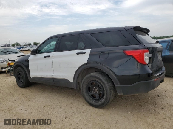 2022 Ford Police Interceptor Utility z VIN 1FM5K8AB1NGC24306, wystawiony jako Copart lot #54846355 z przebiegiem Nie podano mil oraz Szkody całkowita. Historia ofert i sprzedaży dostępna na DreamBid. Obrazek 2.