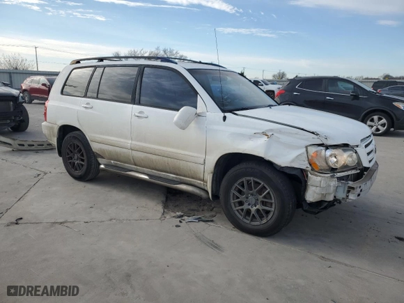 2001 Toyota Highlander with VIN JTEGF21A910017537, listed as a Copart auction lot 87800215 with 284,267 mi miles and Salvage Title. Bid and sale history available at carsss.com. Image 4.