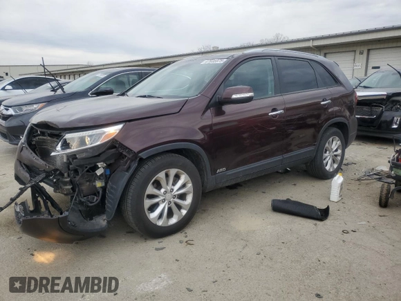 2014 Kia Sorento EX with VIN 5XYKUDA7XEG452703, listed as a Copart auction lot 47835975 with 155,333 mi miles and Salvage title. Bid and sale history available at DreamBid. Image 1.