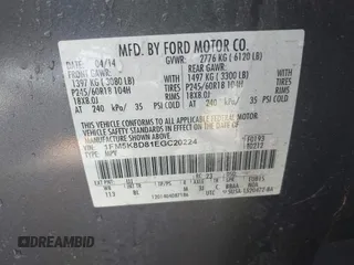 2014 Ford Explorer XLT with VIN 1FM5K8D81EGC20224, listed as a IAAI auction lot 42081013 with 97,374 mi miles and . Bid and sale history available at carsss.com. Image 9.