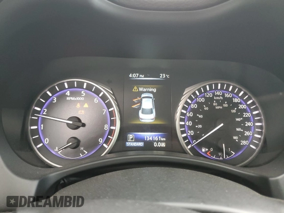 2017 Infiniti Q50 Premium with VIN JN1EV7AR5HM841445, listed as a Copart auction lot 62714425 with 134,161 mi miles and Salvage title. Bid and sale history available at DreamBid. Image 9.