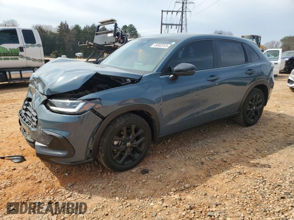 2024 Honda HR-V Sport with VIN 3CZRZ1H51RM743807, listed as a Copart auction lot 49082065 with 12,967 mi miles and Salvage Title. Bid and sale history available at carsss.com. Image 1.