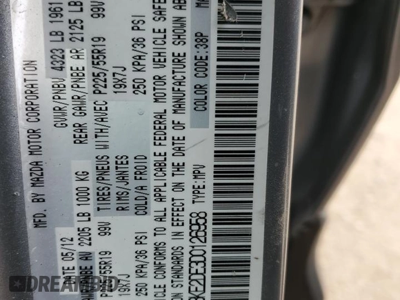 2013 Mazda CX-5 Grand Touring with VIN JM3KE2DE3D0126958, listed as a Copart auction lot 46525615 with 163,232 mi miles and Salvage Title. Bid and sale history available at carsss.com. Image 15.