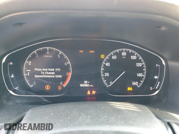 2020 Honda Accord EX-L with VIN 1HGCV2F56LA015843, listed as a Copart auction lot 47088025 with 65,882 mi miles and Salvage title. Bid and sale history available at DreamBid. Image 9.