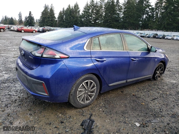 2020 Hyundai Ioniq Electric Limited with VIN KMHC85LJ9LU071939, listed as a Copart auction lot 82347904 with 36,623 mi miles and Salvage Title. Bid and sale history available at carsss.com. Image 3.