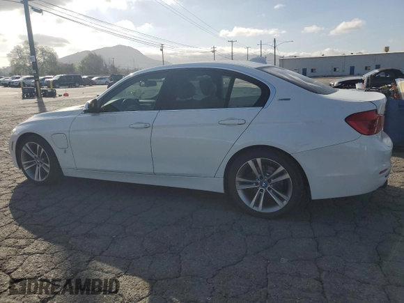 2017 BMW 3 Series 330e iPerformance with VIN WBA8E1C53HK480307, listed as a Copart auction lot 47618215 with 74,924 mi miles and Salvage Title. Bid and sale history available at carsss.com. Image 2.