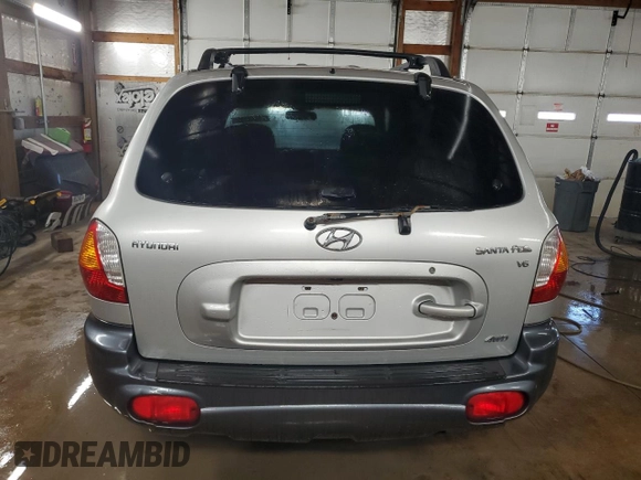 2003 Hyundai Santa Fe GLS with VIN KM8SC73D63U565143, listed as a Copart auction lot 72279934 with 191,822 mi miles and Salvage Title. Bid and sale history available at carsss.com. Image 6.