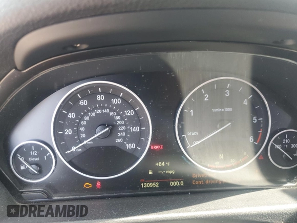 2015 BMW 3 Series 328d with VIN WBA3D3C56FK158184, listed as a Copart auction lot 53867345 with 130,952 mi miles and Clean title. Bid and sale history available at DreamBid. Image 9.